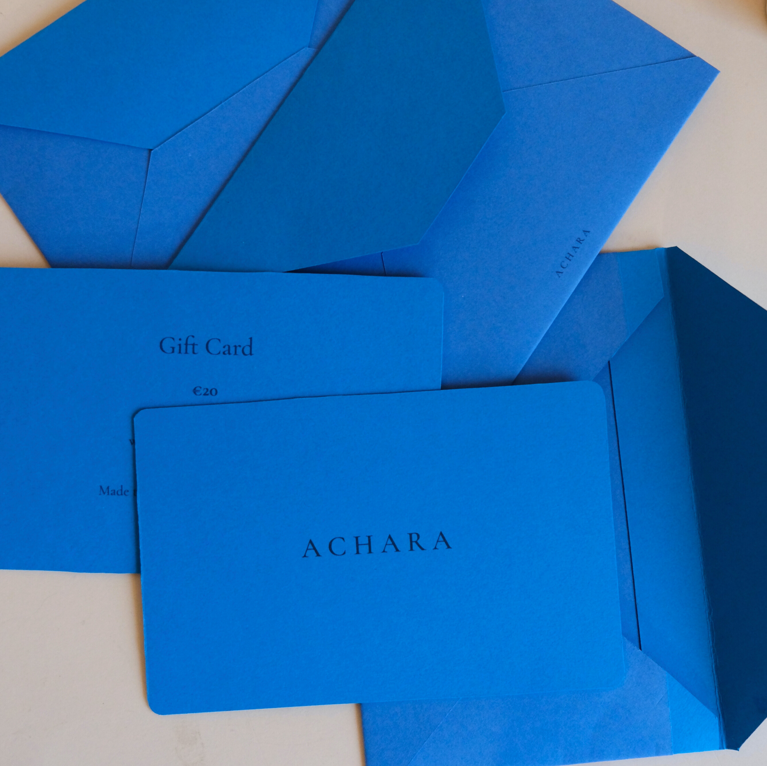 A C H A R A Gift Card - A C H A R A Stationery